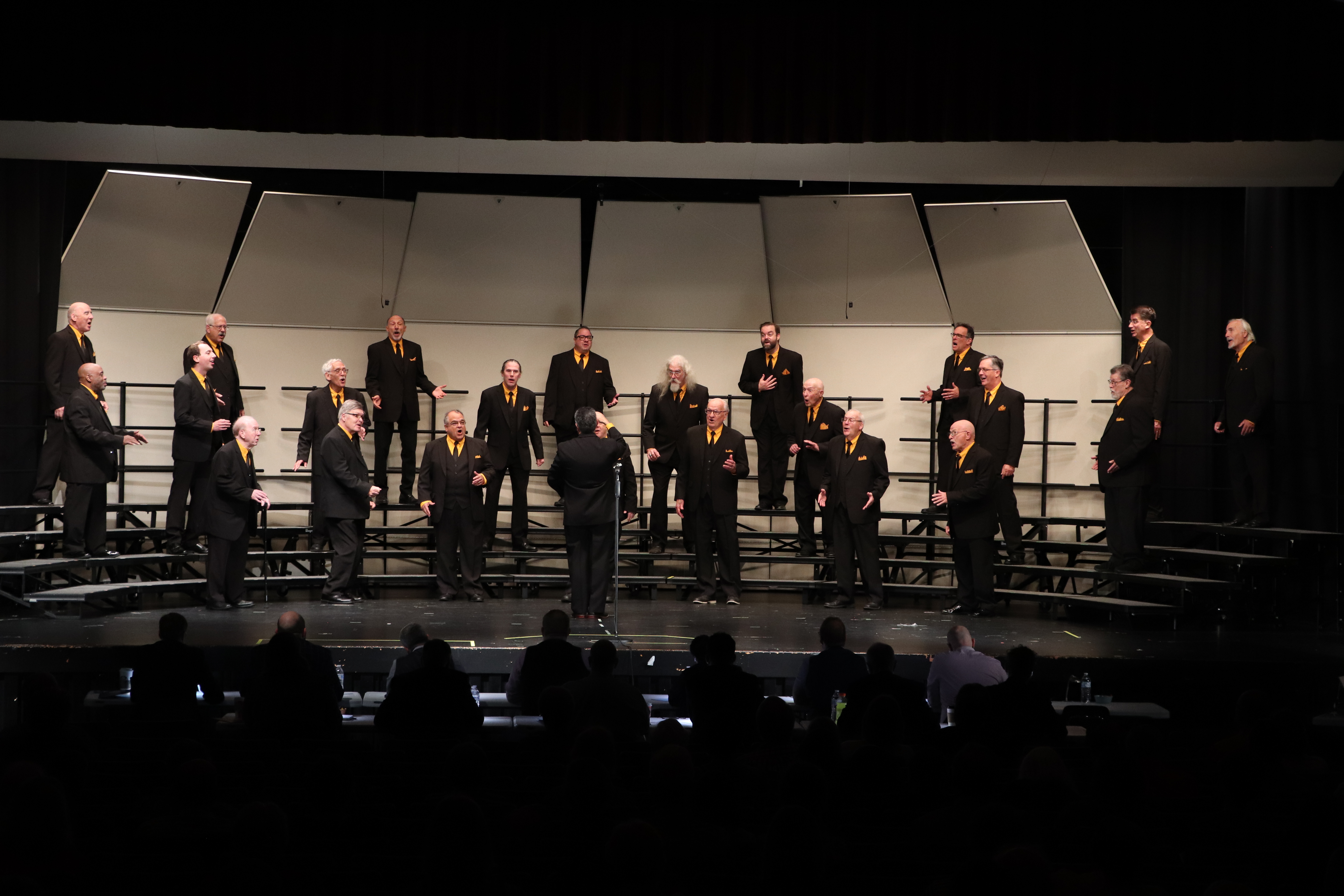 Photo of the chorus performing on-stage